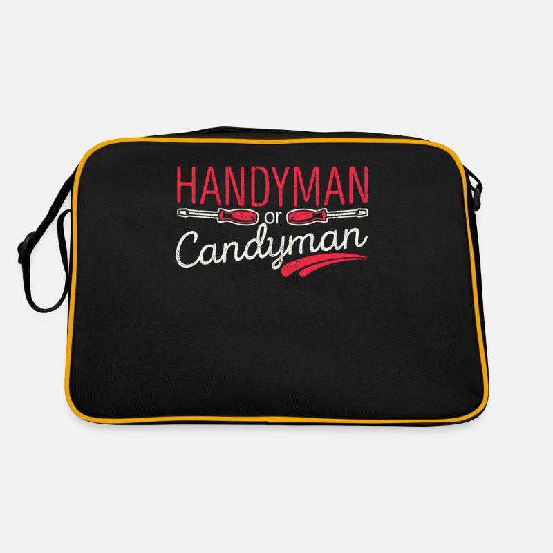 Handyman oder Candyman Lustiger Mechaniker Retro Tasche