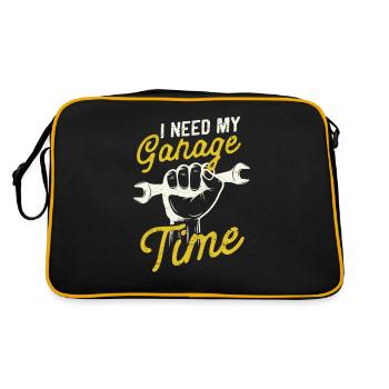 J’ai besoin de mon garage temps drôle mécanicien automobile - Sac Retro - noir/or - Dos