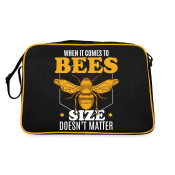Quand il s’agit d’abeilles, la taille n’a pas d’importance - Sac Retro - noir/or - Dos