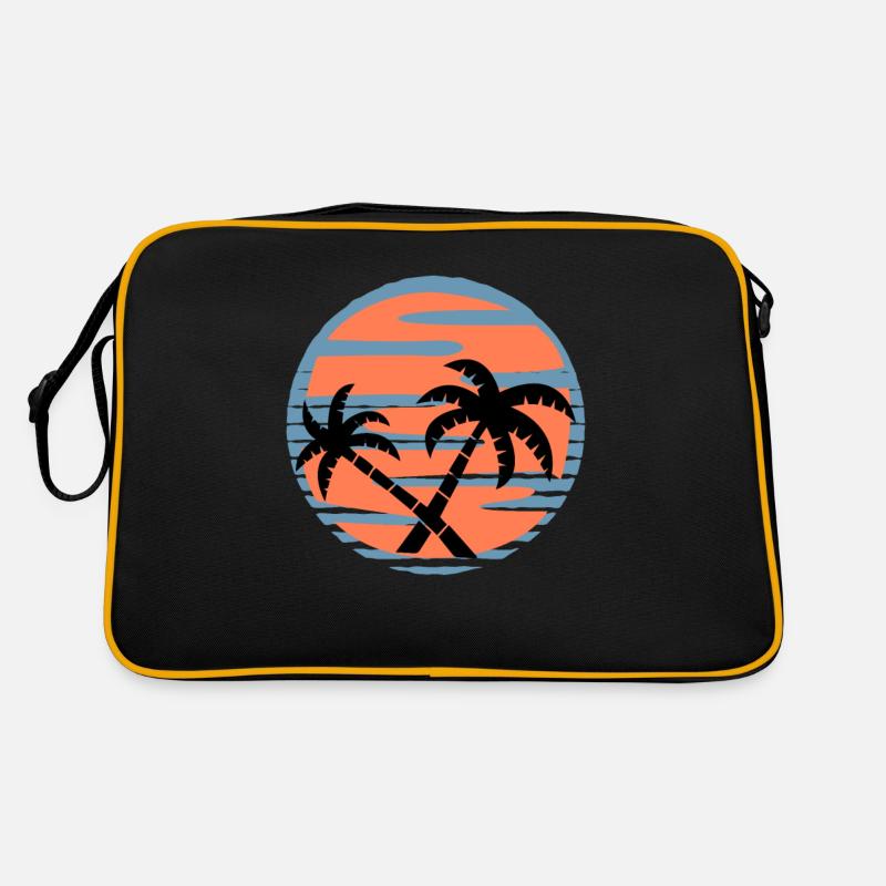 Palmiers Coucher de Mer - Été Sac Retro