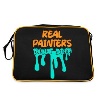 Real Painters Don't Drip Job Profession - Retro Bag - black/gold - Back