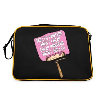 Les peintres qualifiés ne sont pas un travail professionnel bon marché - Sac Retro - noir/or - Dos