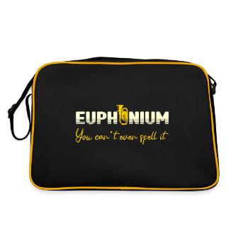 Euphonium You Can't Even Spell It Baritone Player - Retro Bag - black/gold - Back