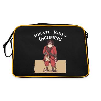 Lustiges Amputation und Beinprothesen - Retro Tasche - Schwarz/Gold - Hinten