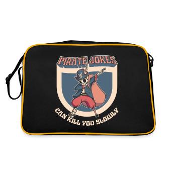 Lustiges Amputation und Beinprothesen - Retro Tasche - Schwarz/Gold - Hinten