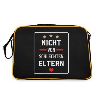 Nicht von schlechten Eltern - Retro Tasche - Schwarz/Gold - Hinten