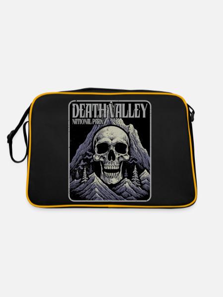 Funny death valley national park united states - Retro Bag - black/gold - Back