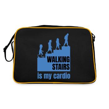 Lustiges Amputation und Beinprothesen - Retro Tasche - Schwarz/Gold - Hinten
