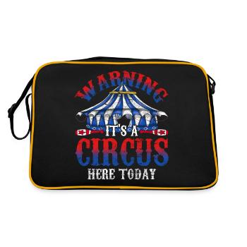 Artiste de cirque Attention voici un cirque aujourd’hui - Sac Retro - noir/or - Dos