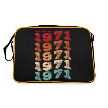 Vintage 1971 Gifts Legend for 52 Year Old - 52nd - Retro Bag - black/gold - Back
