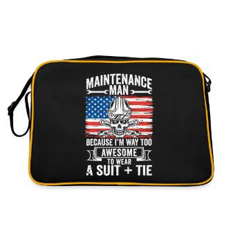 Maintenance Technician Technician Repair Worker - Retro Bag - black/gold - Back