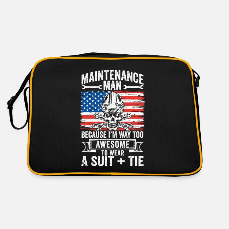 Maintenance Technician Technician Repair Worker Retro Bag