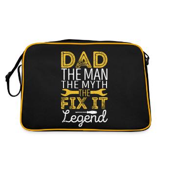 Papa L’homme Le mythe La légende de Fix It Père - Sac Retro - noir/or - Dos