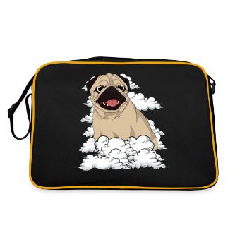 Dog Owner Clouds Dogs Pet Gift Pug - Sac Retro - noir/or - Dos