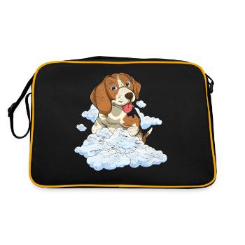 Dog Lover Clouds Chiens Cadeau Beagle - Sac Retro - noir/or - Dos