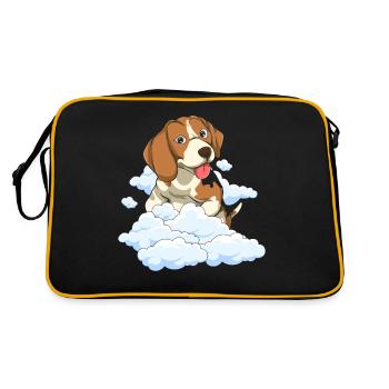 Pet Dog Owner Clouds Dogs Gift Beagle - Sac Retro - noir/or - Dos