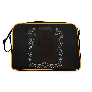 Odin Runen Viking See You in Valhalla, Wodan - Retro Bag - black/gold - Back