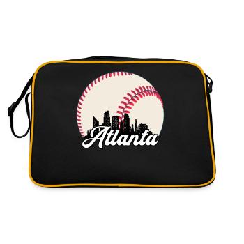 Atlanta Baseball Skyline Atlanta Cityscape - Retro Bag - black/gold - Back