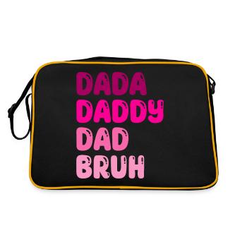 Drôle de fête des pères Dada Papa Papa Bruh - Sac Retro - noir/or - Dos