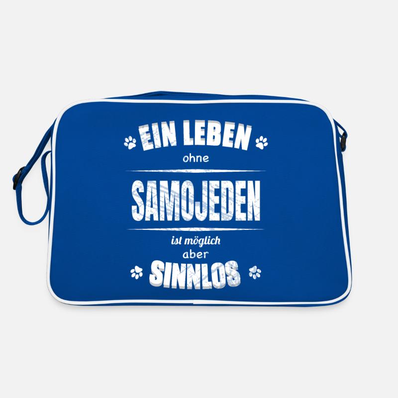 Ein Leben ohne Hund ist Sinnlos - Samojeden Retro Tasche