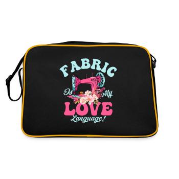 Fabric Is My Love Language! Sewing Machine Crafti - Retro Bag - black/gold - Back