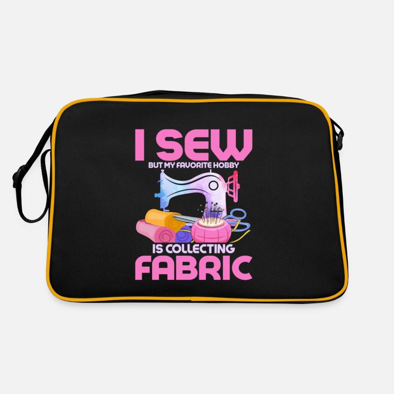 Je couds mais mon passe-temps préféré est la collection de tissus Sac Retro