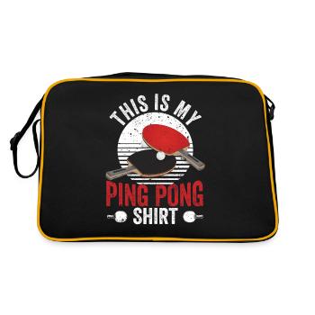 Ceci est mon passe-temps de tennis de table de chemise de ping-pong - Sac Retro - noir/or - Dos