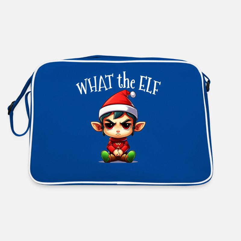What the Elf - Sarcastic Christmas Elf Retro Bag