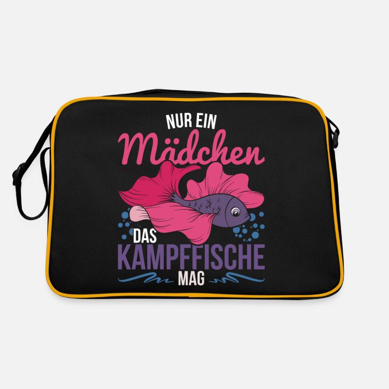 Tier Mädchen Geschenk Siamesischer Kampffisch Retro Tasche