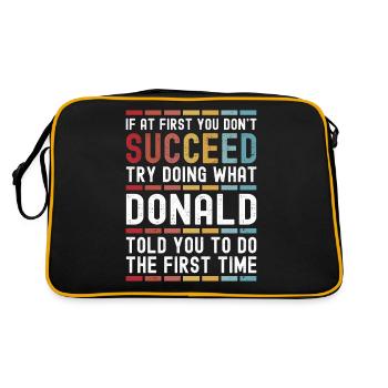 Donald Nom Personnalisé Drôle Anniversaire Noël - Sac Retro - noir/or - Dos