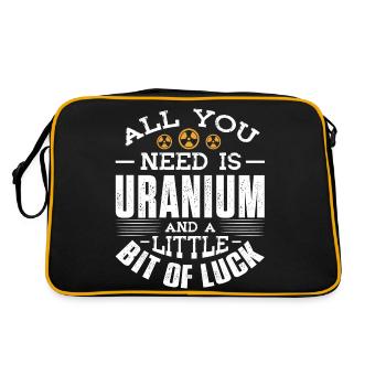 All you need is Uranium and a little bit of luck - Retro Tasche - Schwarz/Gold - Hinten