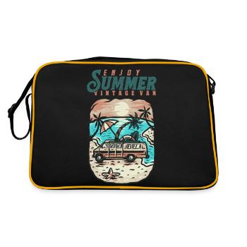 Profitez de la camionnette vintage d’été - Sac Retro - noir/or - Dos