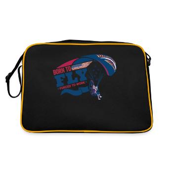 Born To Fly Forcé de travailler Pilote de paramoteur - Sac Retro - noir/or - Dos