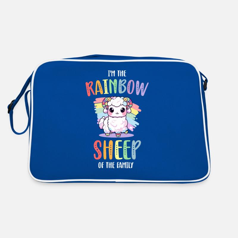 Rainbow Sheep LGBT Lesbisch Schwule Community Stolz Retro Tasche