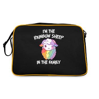 I'm The Rainbow Sheep In The Family LGBTQ Pride - Retro Bag - black/gold - Back