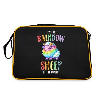 Rainbow Sheep Lesbian Gay Community Transgender - Retro Bag - black/gold - Back