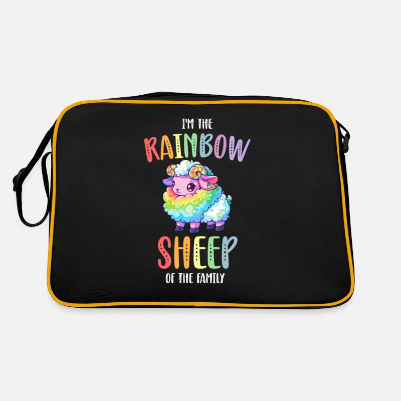 Regenbogenschafe Lesbisch Schwule Gemeinschaft Transgender Retro Tasche