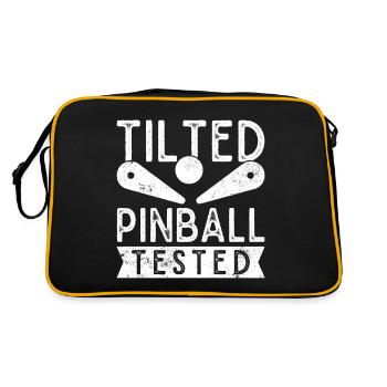 Tilted Pinball Tested Pinball Machine Collector - Retro Tasche - Schwarz/Gold - Hinten