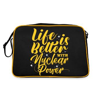 La vie est meilleure avec l’énergie nucléaire - Sac Retro - noir/or - Dos