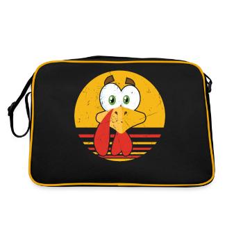 Vintage Turkey - Retro Tasche - Schwarz/Gold - Hinten