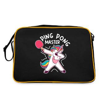 Ping Pong Master Dabbing Unicorn Funny Table - Retro Bag - black/gold - Back