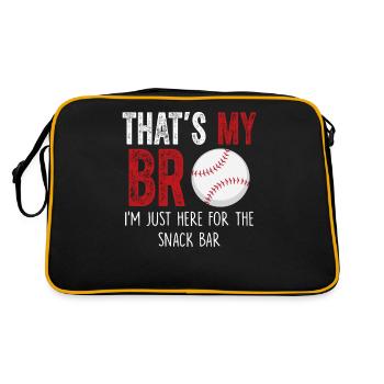 Thats My Bro Im Just Here for Snack Bar Baseball - Retro Bag - black/gold - Back