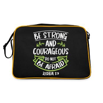 Soyez forts et courageux Bible Croyez Jésus-Christ - Sac Retro - noir/or - Dos