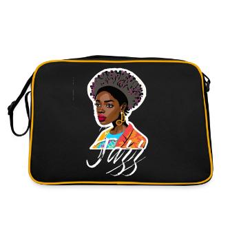 Jazz - Retro Tasche - Schwarz/Gold - Hinten