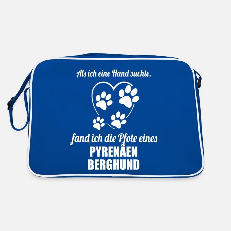Hand & Pfote - Spruch - Pyrenäen Berghund Retro Tasche