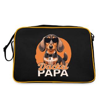 Dachshund Dad - Retro Bag - black/gold - Back