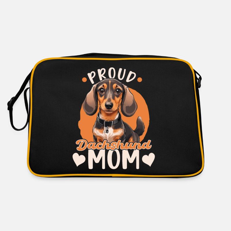Proud Dachshund Mom Retro Tasche