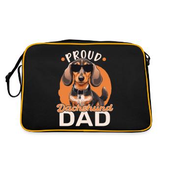 Proud Dachshund Dad - Retro Bag - black/gold - Back