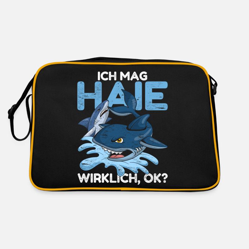 Hai - Retro Tasche - Schwarz/Gold