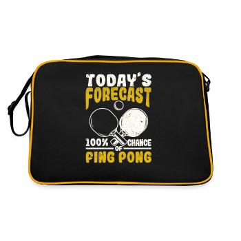 Today's prediction: 100% chance of ping pong - Retro Bag - black/gold - Back